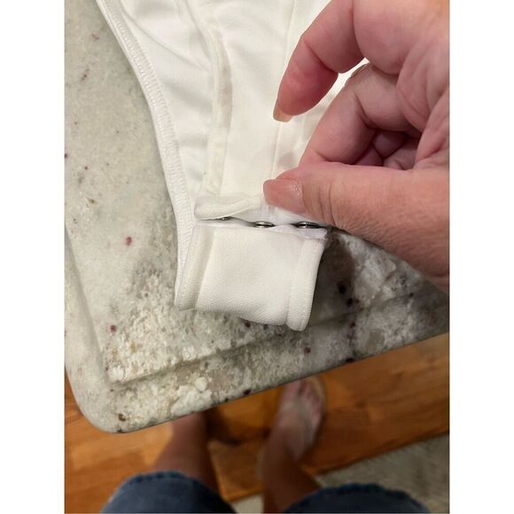 Mugler Sheer Cut Out Bodysuit White & Nude Sz 42Fr L-XL US NWT WAS $950 - Picture 6 of 8